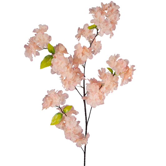 Crenguta artificiala de cires 4 ramuri cu flori H100 cm. roz