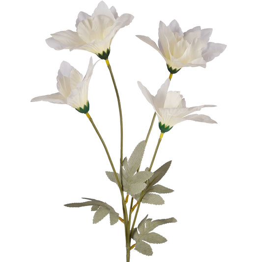 Narcisa artificiala cu 4 flori albe D20xH60 cm