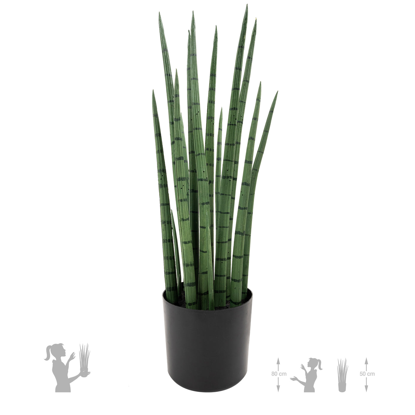 Sansevieria artificiala cilindrica cu 15 frunze H50 cm