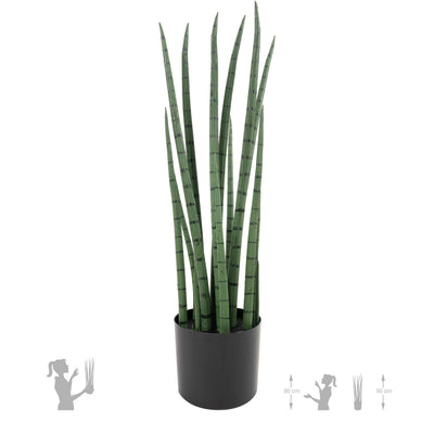 Sansevieria artificiala cilindrica cu 15 frunze H50 cm