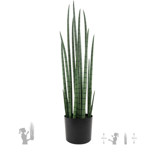 Sansevieria artificiala cilindrica cu 21 frunze H85 cm