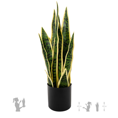 Sansevieria artificiala laurentii cu 16 frunze H50 cm