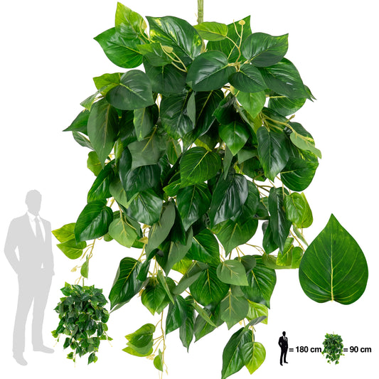 Scindapsus artificial 90 cm verde cu protectie UV