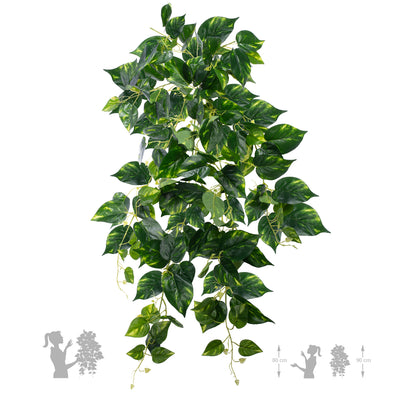 Scindapsus artificial variegat 90 cm cu protectie UV