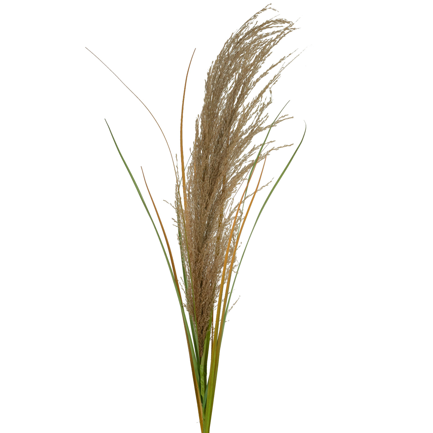 Spic iarba artificiala 110 cm cu 1 floare naturala de pampas bej