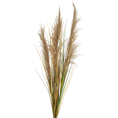 Spic iarba artificiala 120 cm cu 3 flori naturala de pampas bej