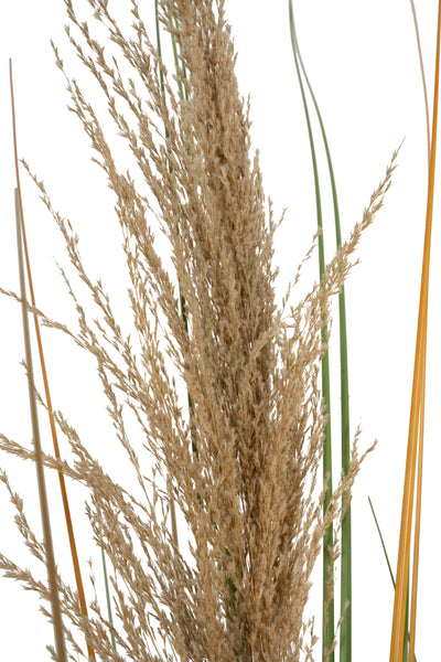 Spic iarba artificiala 180 cm cu 1 floare naturala de pampas bej