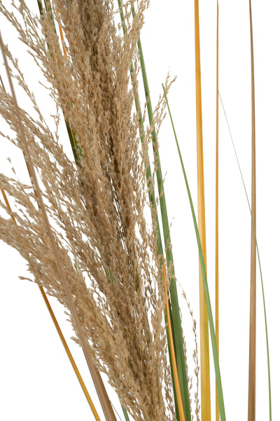 Spic iarba artificiala 180 cm cu 1 floare naturala de pampas bej