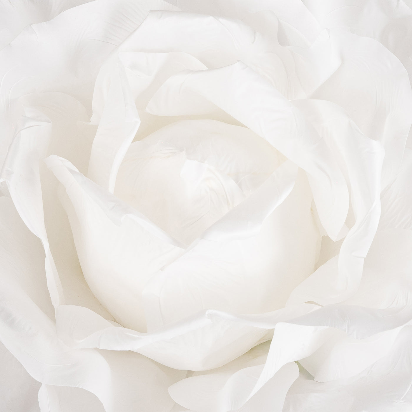 Trandafir artificial D65xH170 cm alb cu tulpina fara suport