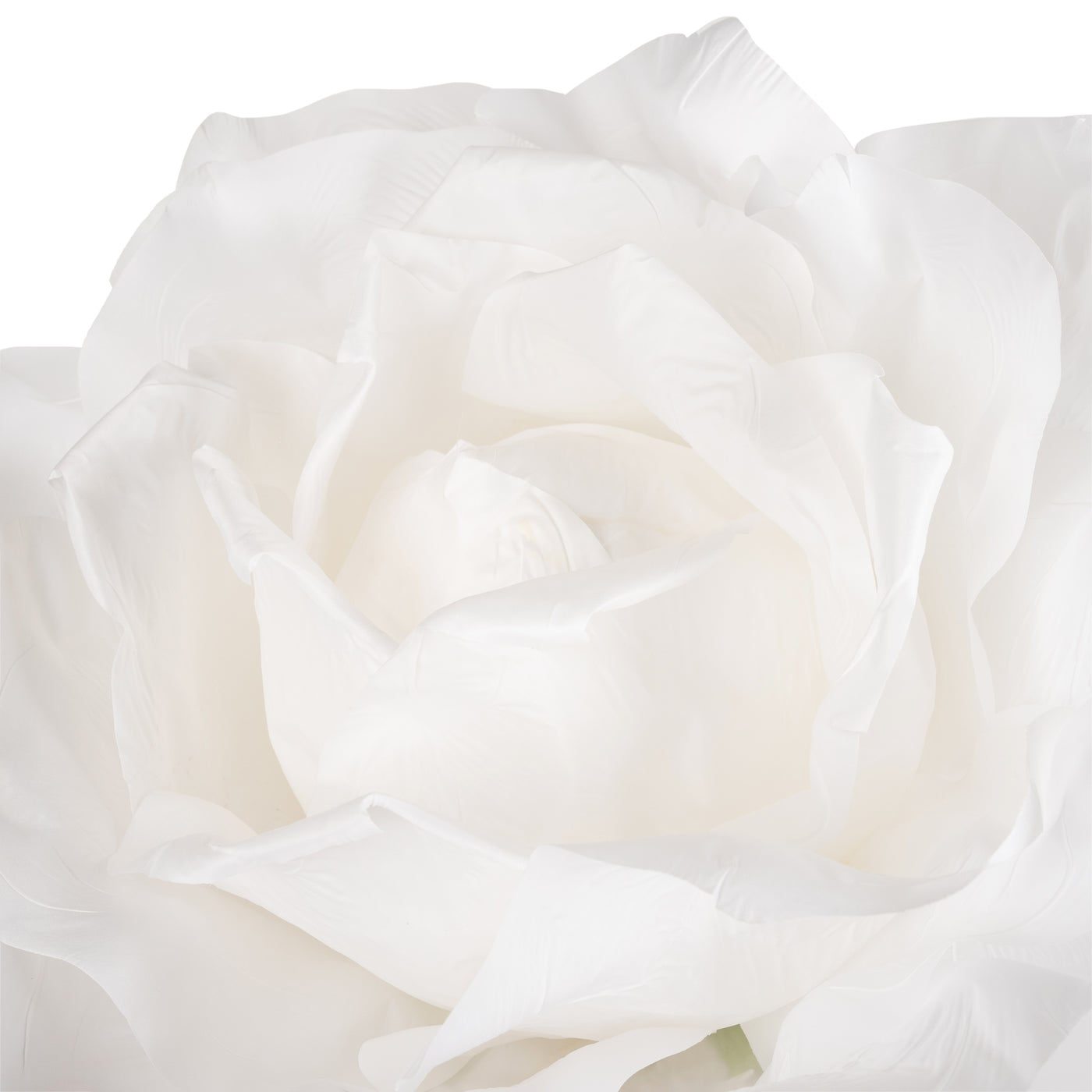 Trandafir artificial D65xH170 cm alb cu tulpina fara suport