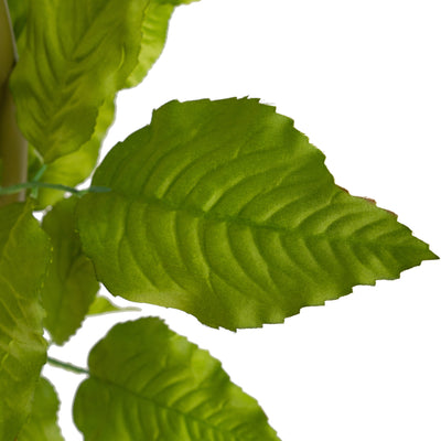 Trandafir artificial D65xH170 cm alb cu tulpina fara suport