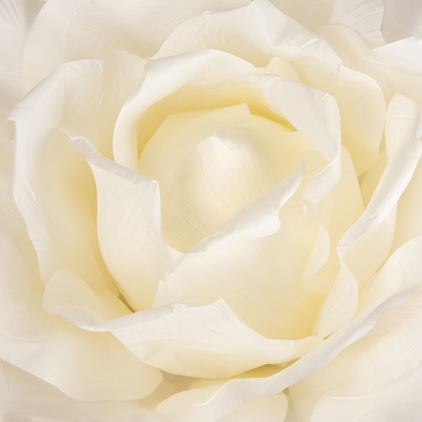 Trandafir artificial D65xH170 cm ivory cu tulpina fara suport