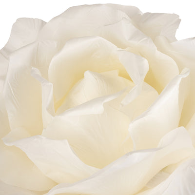 Trandafir artificial D65xH170 cm ivory cu tulpina fara suport