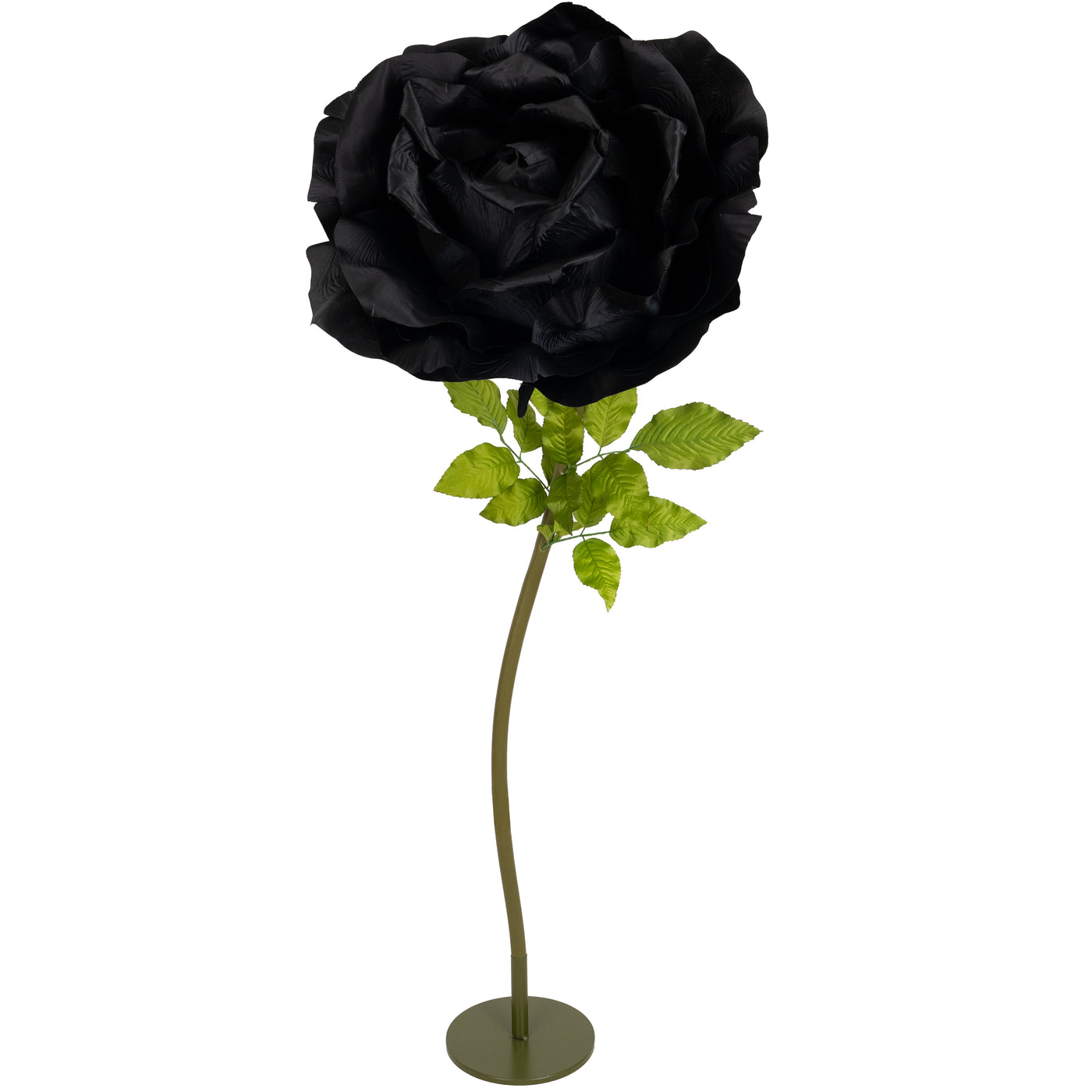 Trandafir artificial D65xH170 cm negru cu tulpina fara suport