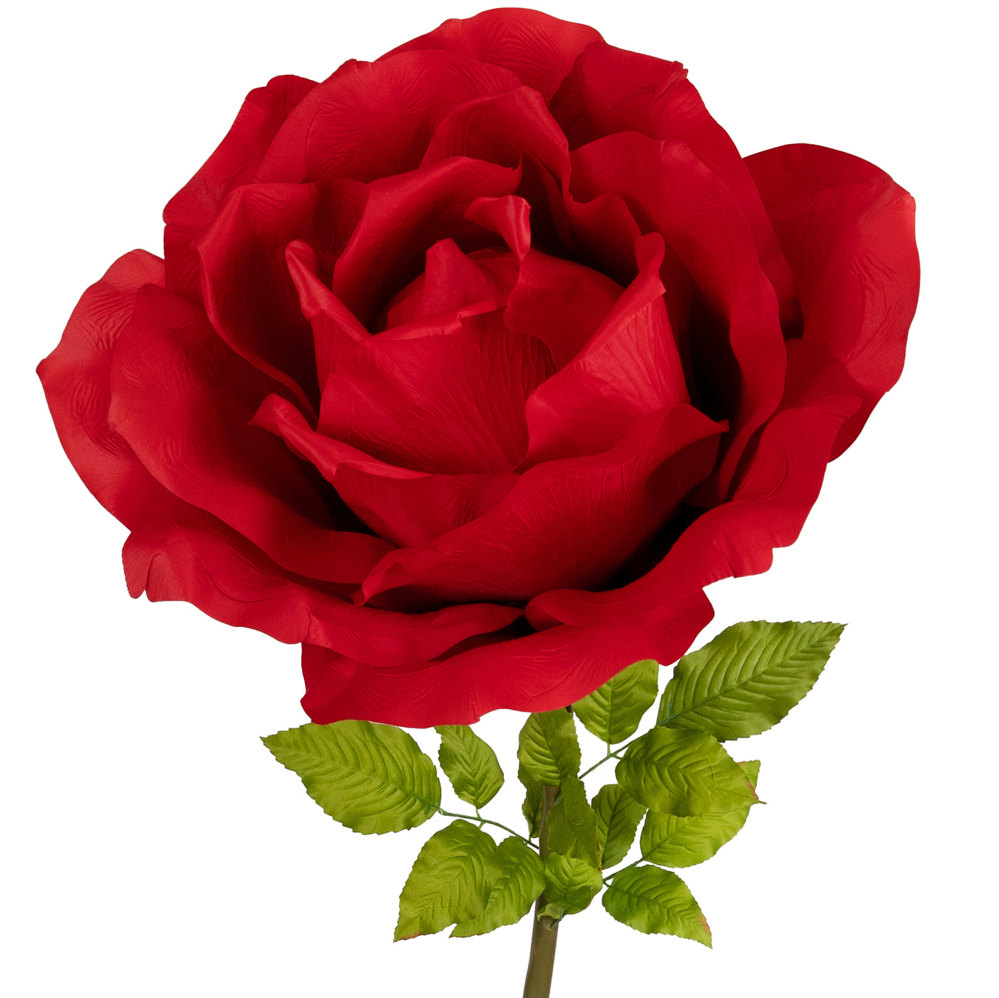 Trandafir artificial D65xH170 cm rosu cu tulpina fara suport