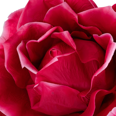 Trandafir artificial D65xH170 cm roz magenta cu tulpina fara suport