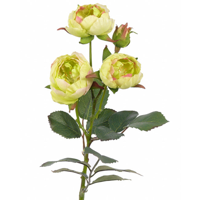 Trandafir artificial verde D5x4x3xH43 cm