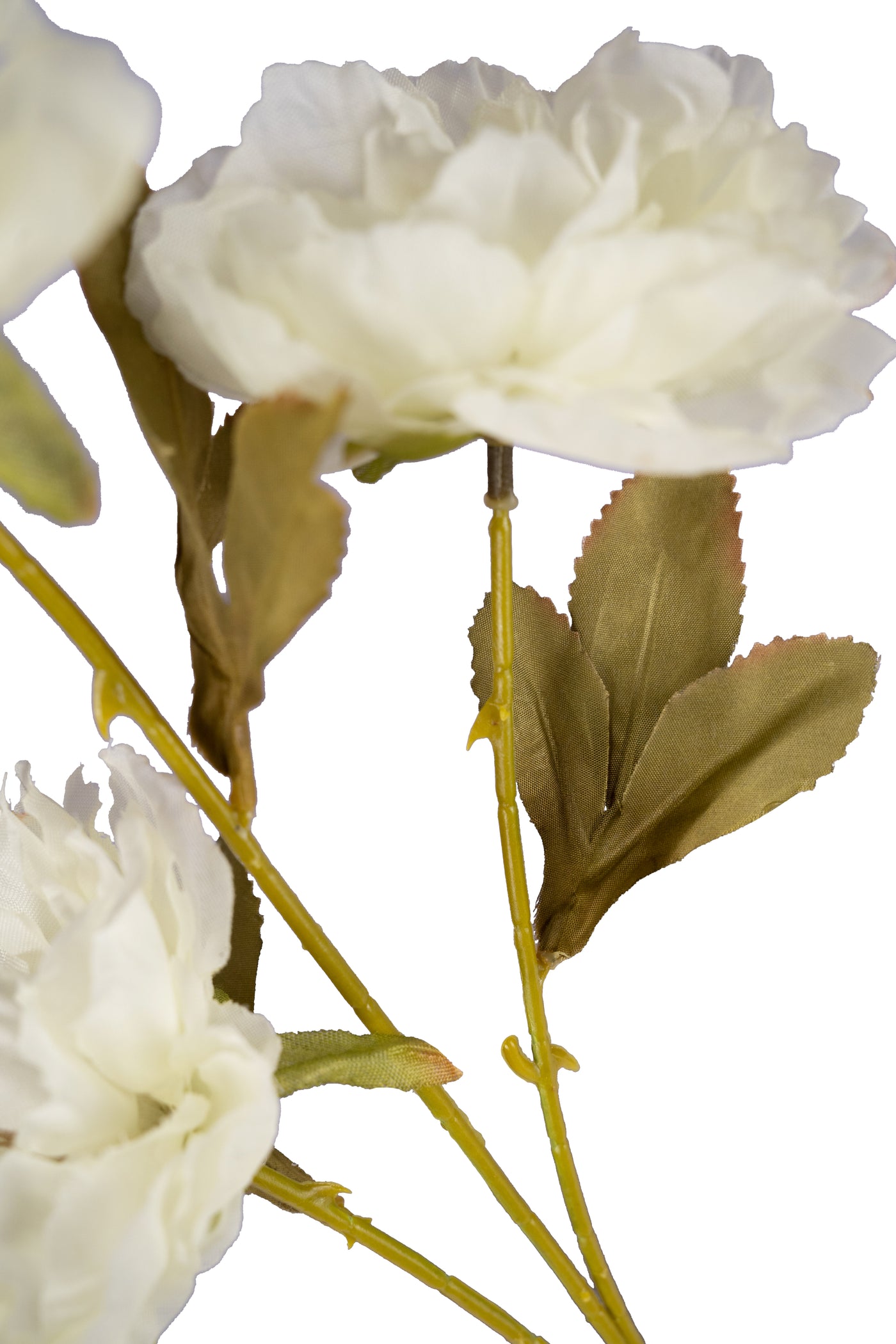 Trandafir japonez hibiscus artificial cu 3 flori albe D20xH65 cm