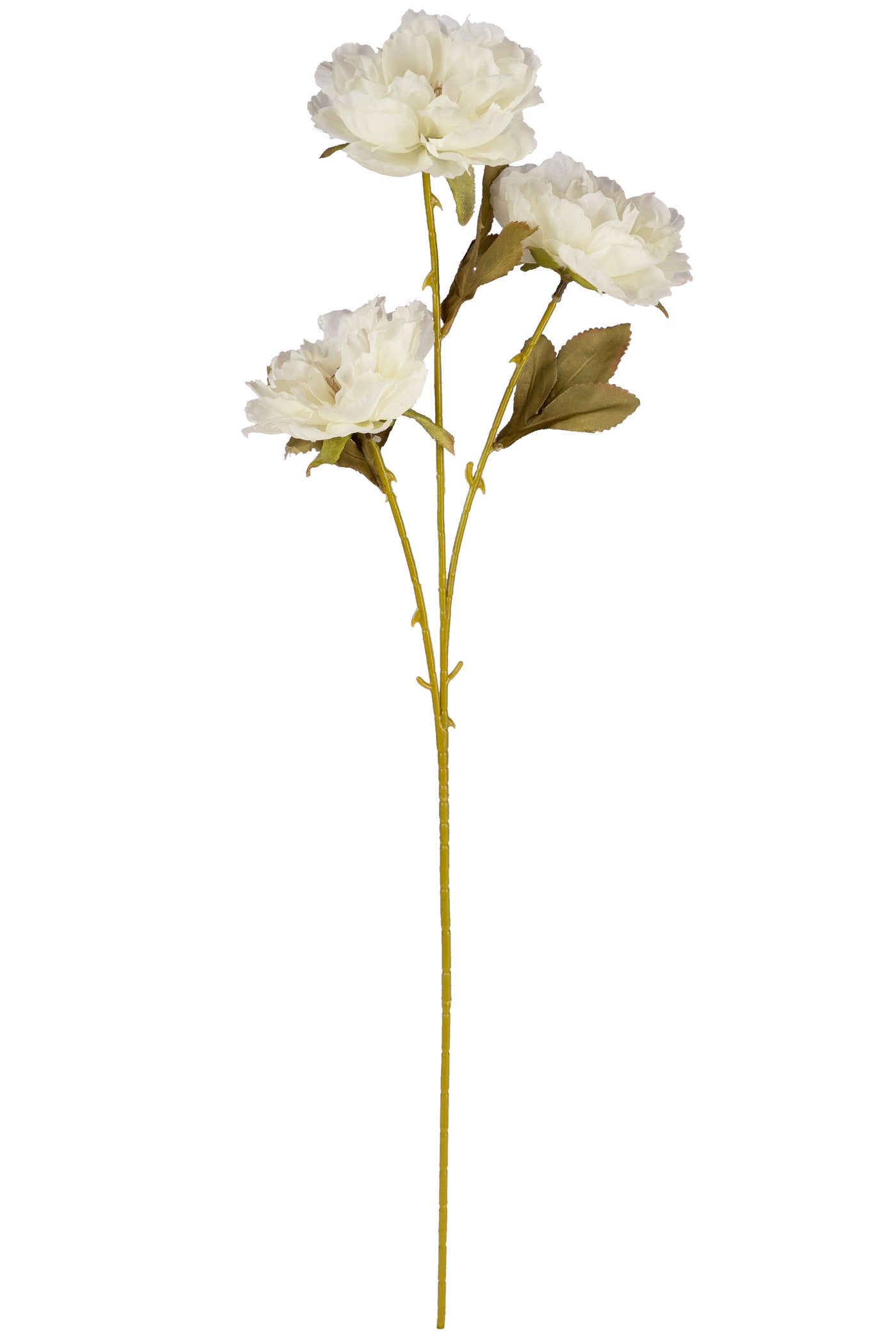 Trandafir japonez hibiscus artificial cu 3 flori albe D20xH65 cm