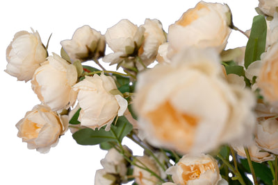 Trandafir tros artificial cu 6 flori roz deschis D25xH75 cm