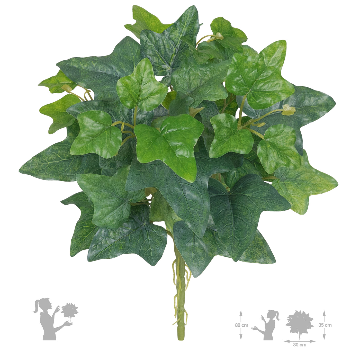 Tufa artificiala iedera verde prafuit D35xH40 cm cu protectie UV