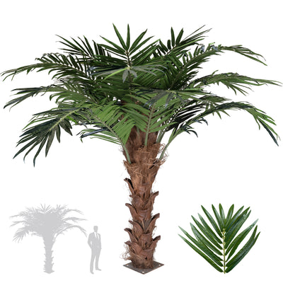 Palm artificial H240cm Phoenix exotic cu trunchi natural. coroana D300cm cu protectie UV