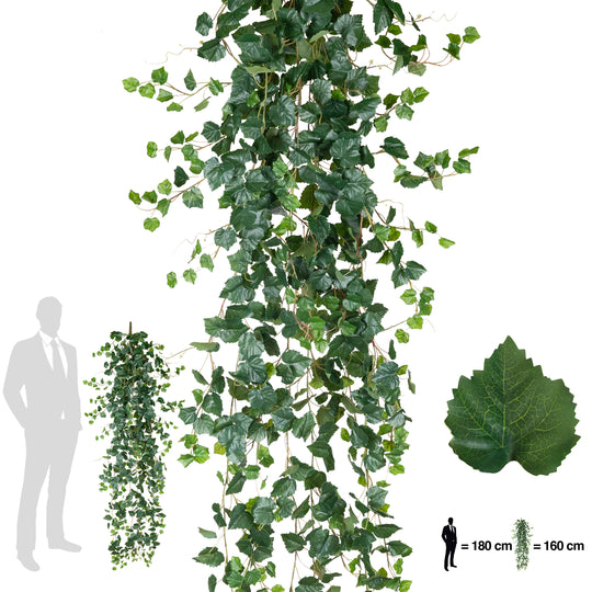 Vita de vie artificiala 160 cm verde inchis cu verde deschis cu protectie UV