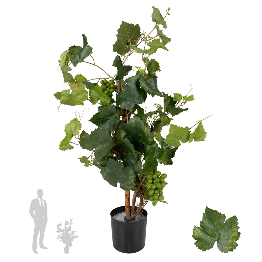 Vita de vie artificiala H90cm cu struguri cu protectie UV