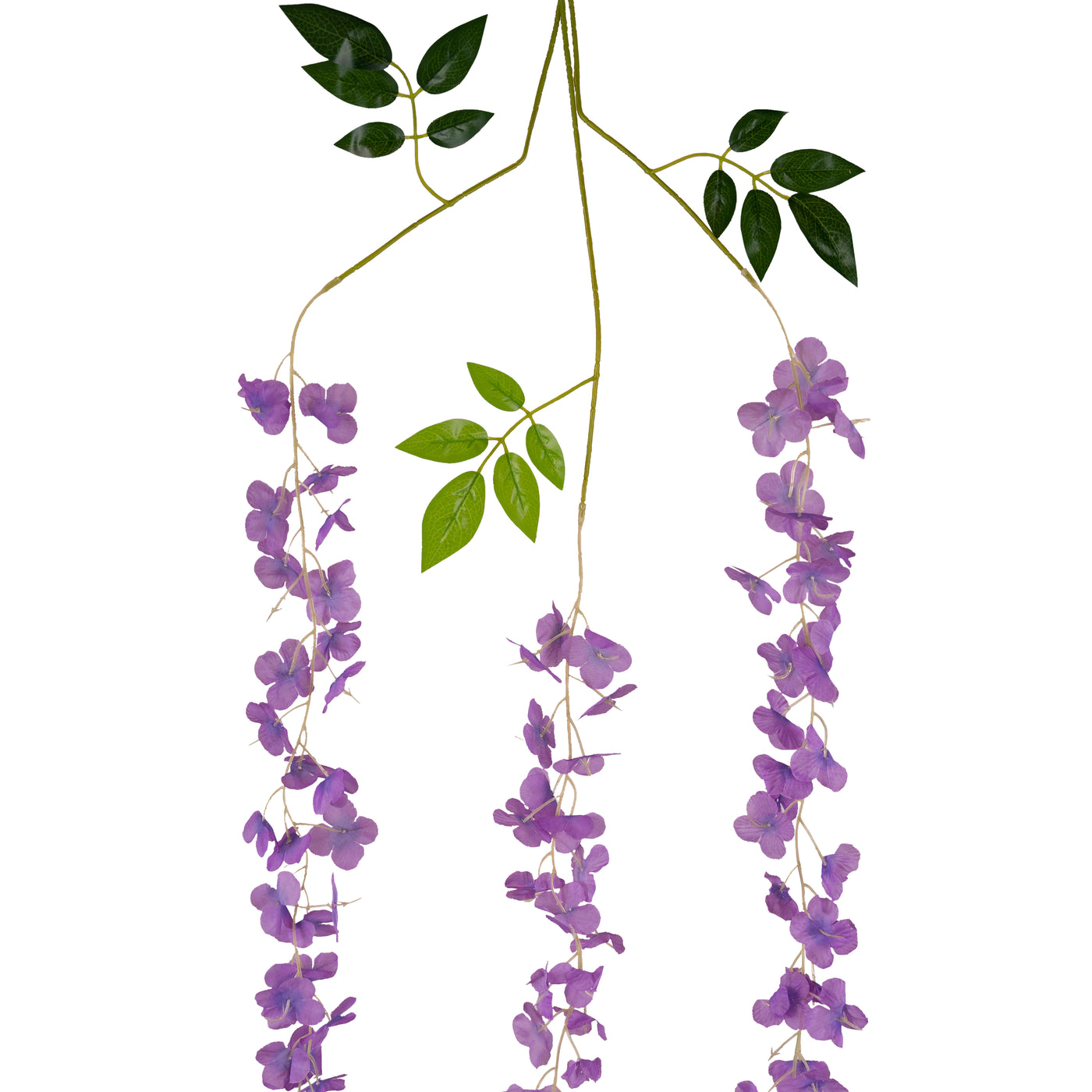 Wisteria artificiala cu flori mov liliac pe 3 ramuri H100 cm